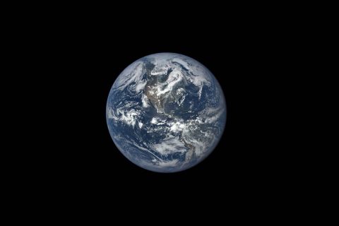 This image, taken in 2015, shows Earth as seen by NASA's Earth Polychromatic Imaging Camera (EPIC), aboard NOAA's Deep Space Climate Observatory (DSCOVR) spacecraft. (NASA)
