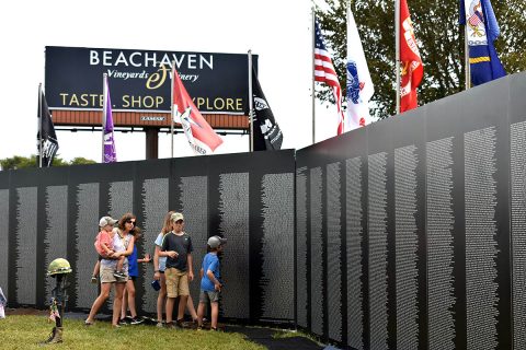 The Vietnam Memorial Traveling Wall at Clarksville’s Welcome Home Celebration.