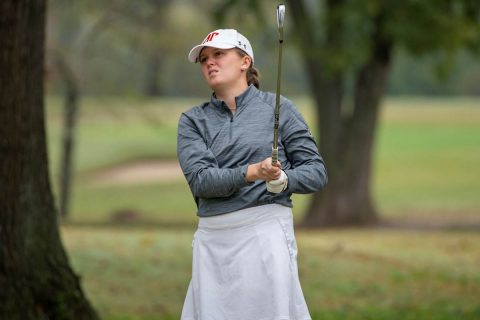 Austin Peay State University Women's Golf sophomore Taylor Dedmen leds the Govs with an opening 72 in Nashville. (APSU Sports Information)