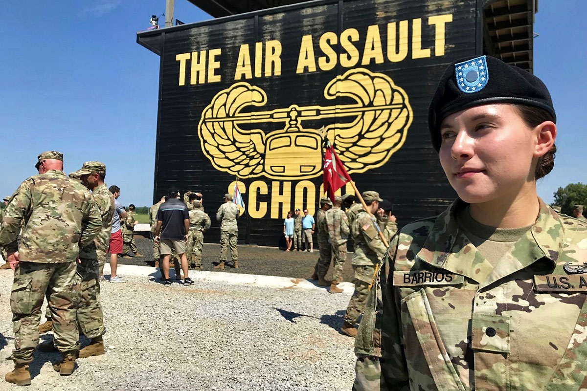 Austin Peay State University ROTC Cadet Jasmine Barrios poses at the