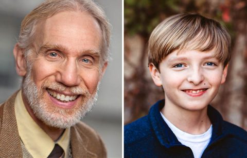 Jonathan Fluck and Caleb Crosby star as Ebenezer Scrooge and Tiny Tim in A CHRISTMAS CAROL: The Musical at the Roxy Regional Theatre, November 28th - December 21st.