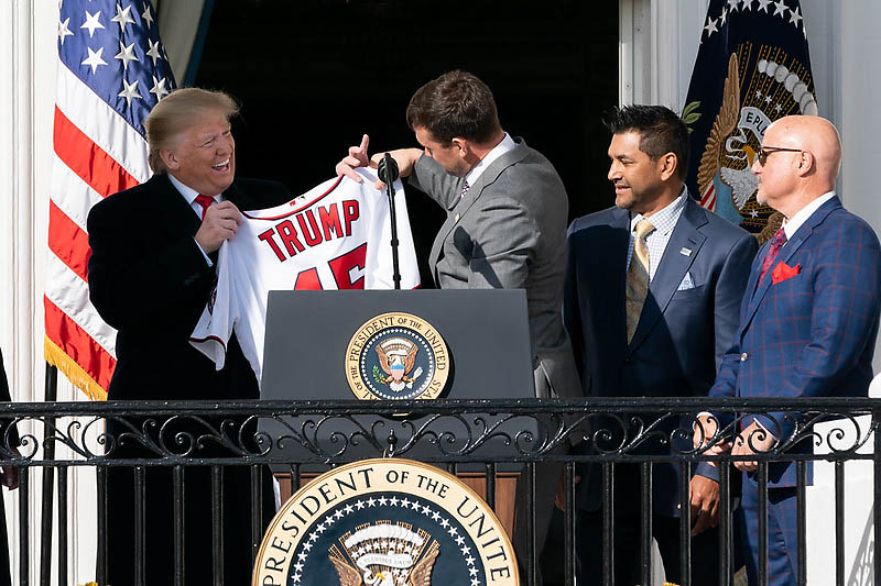 Washington Nationals present President Donald Trump with team jersey -  Clarksville Online - Clarksville News, Sports, Events and Information