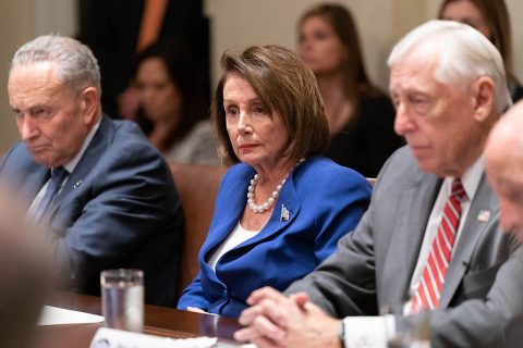 House Speaker Nancy Pelosi and Democrat Congressional leadership as they ponder how little they’ve done for the American people. (Official White House Photo by Shealah Craighead)