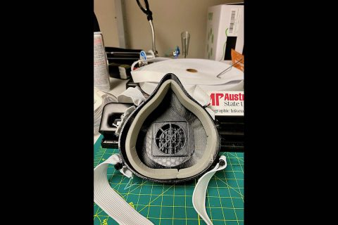 Austin Peay State University’s GIS Center is designing prototype face mask respirators for frontline medical workers. (APSU)