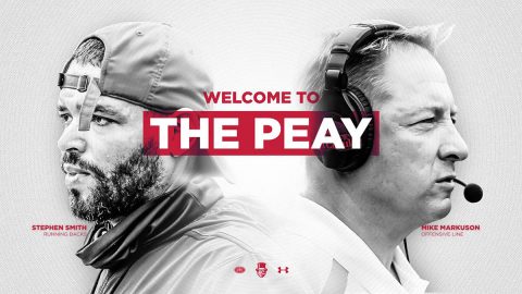 Austin Peay State University Football adds Running Back coach Stephen Smith and Offensive Line coach Mike Markuson to staff. (APSU Sports Information)