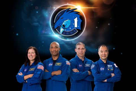 The SpaceX Crew-1 official crew portrait with (from left) NASA astronauts Shannon Walker, Victor Glover, Mike Hopkins, and JAXA (Japan Aerospace Exploration Agency) astronaut Soichi Noguchi. (NASA)