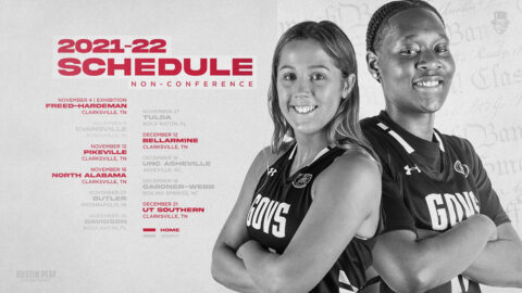 Austin Peay State University Women's Basketball 2021-22 Schedule. (APSU Sports Information)