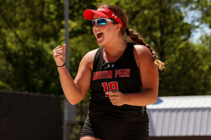 Austin Peay State University Beach Volleyball begins home slate with Governors Beach Challenge. (Eric Elliot, APSU Sports Information)