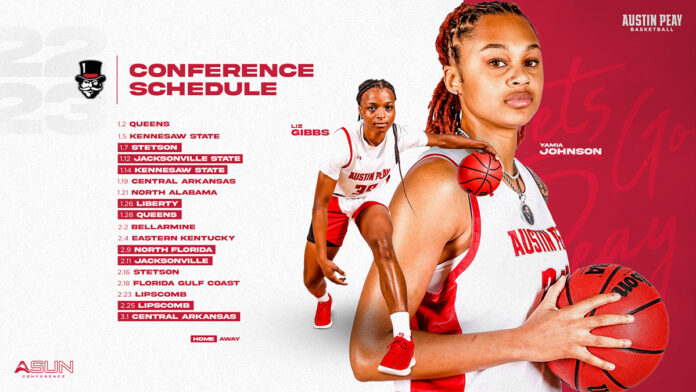 ASUN unveils Austin Peay State University Women's Basketball conference schedule. (APSU Sports Information)