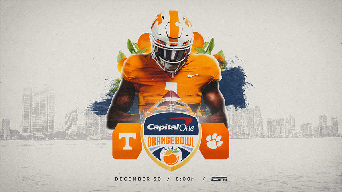 Tennessee Vols Football to play Clemson Tigers in the Orange Bowl