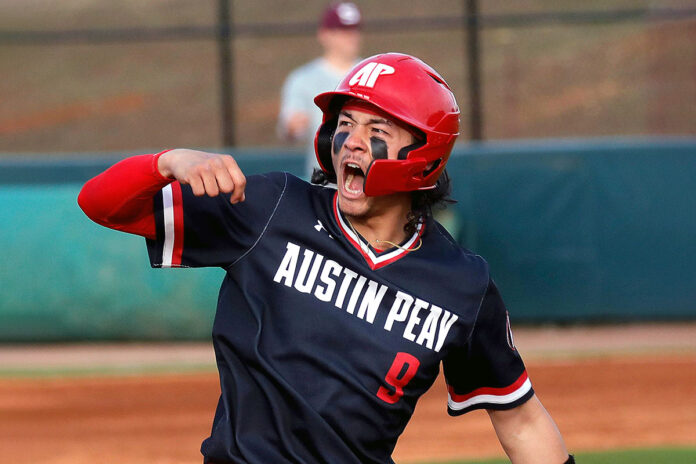 Austin Peay State University Baseball begins challenging 7-game road trip at Dallas Baptist. (Robert Smith, APSU Sports Information)