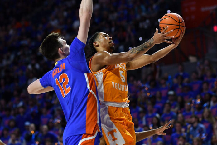 #2 Tennessee Vols Basketball falls at Florida, 67-54. (UT Athletics)