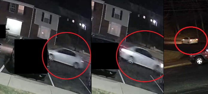 Photos of the Sedan that interacted with the robbery suspect before the robbery.