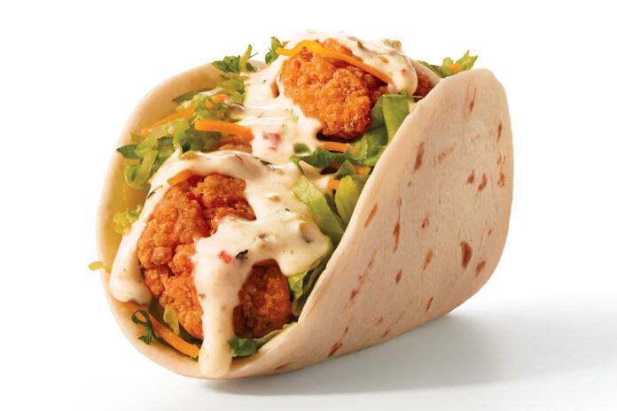 Taco John's Queso Fried Chicken Tacos