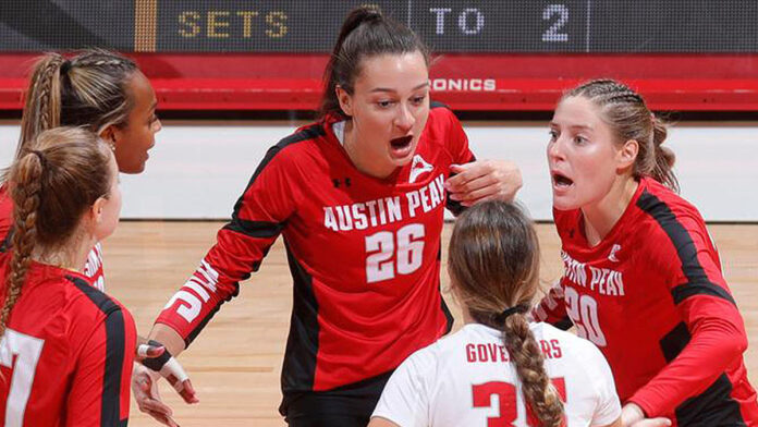 Austin Peay State University Volleyball. (Robert Smith, APSU Sports Information)