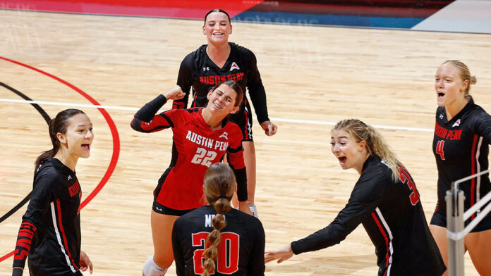Austin Peay State University Volleyball closes Homestand as Western Kentucky Hilltoppers Visit The Dunn Tuesday Night. (Robert Smith, APSU Sports Information)