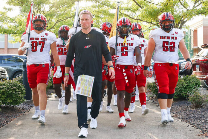 Austin Peay State University Football battles No. 9 Tennessee Volunteers in in-state showdown on Rocky Top, Saturday. (Carder Henry, APSU Sports Information)