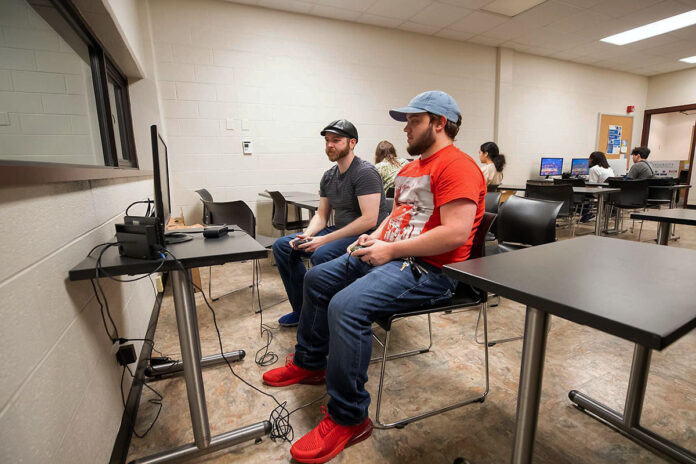 Ranked-Up Esports has traditionally hosted events in classrooms, like this space in the Austin Peay State University Kimbrough Building. (APSU)