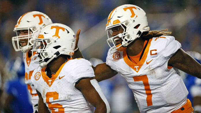 Joe Milton III, Dylan Sampson Close Out Kentucky, 33-27, as #21/20 Tennessee Vols Football Secures Bowl Eligibility. (UT Athletics)