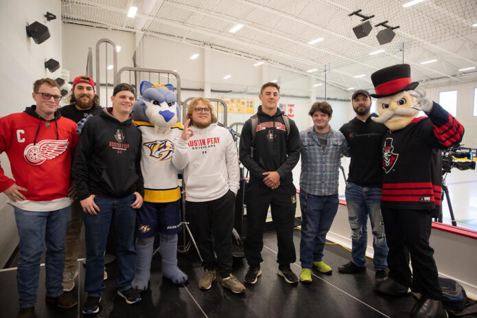 Some of the inaugural Govs Ice Hockey players. (APSU)