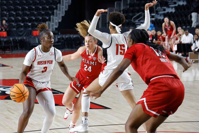 Austin Peay State Univaersity Women's Basketball Concludes Nonconference Schedule With Win Against Miami (Ohio). (APSU Sports Information)