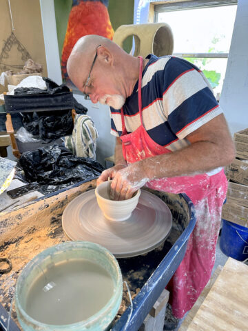 Ken Shipley Potters Wheel TDA 2023.  (Rick Glass, Clarksville Living Magazine)