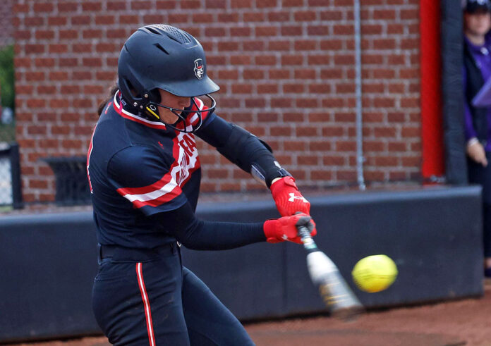Brie Howard’s blast powers quick start for Austin Peay State University Softball in victory versus Lipscomb. (Robert Smith, APSU Sports Information)