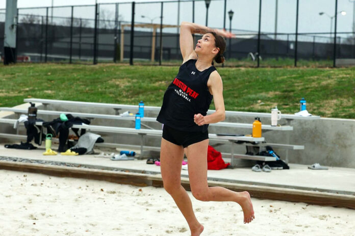 Austin Peay Beach Volleyball Sweeps Opening Day Matches at North Alabama. (APSU Sports Information)