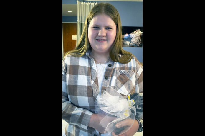 This February, a special hand crocheted lamb was made by 15-year-old Taylor Trueblood, a former 101st Baby born at BACH Feb. 26, 2009, to help with the celebration of the next 101st Baby born at BACH. (Justin Moeller, Blanchfield Army Community Hospital)