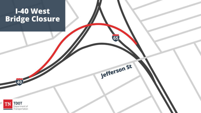 I-40 West Bridge Closure- TDOT