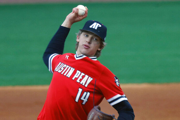 Big Inning Trips Ausitn Peay State University Baseball in Series-Opening Loss at Florida Gulf Coast. (Robert Smith, APSU Sports Information)