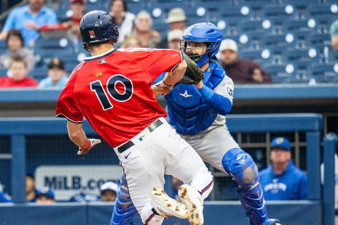 Brewer Hicklen's Eighth Inning Homer Lifts Nashville Sounds Over Omaha Storm Chasers. (Nashville Sounds)