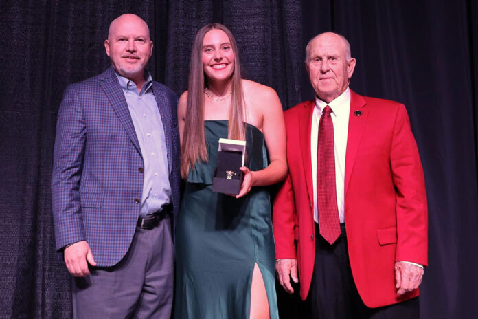 Austin Peay State University Volleyball and Beach Volleyball's Kelsey Mead earns Female Legends Award at Annual ESPEAYs. (APSU Sports Information)