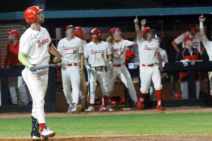 Lyle Miller-Green’s Walk-Off Homer Caps Austin Peay State University Baseball Run-Rule Win over North Alabama. (Robert Smith, APSU Sports Information)