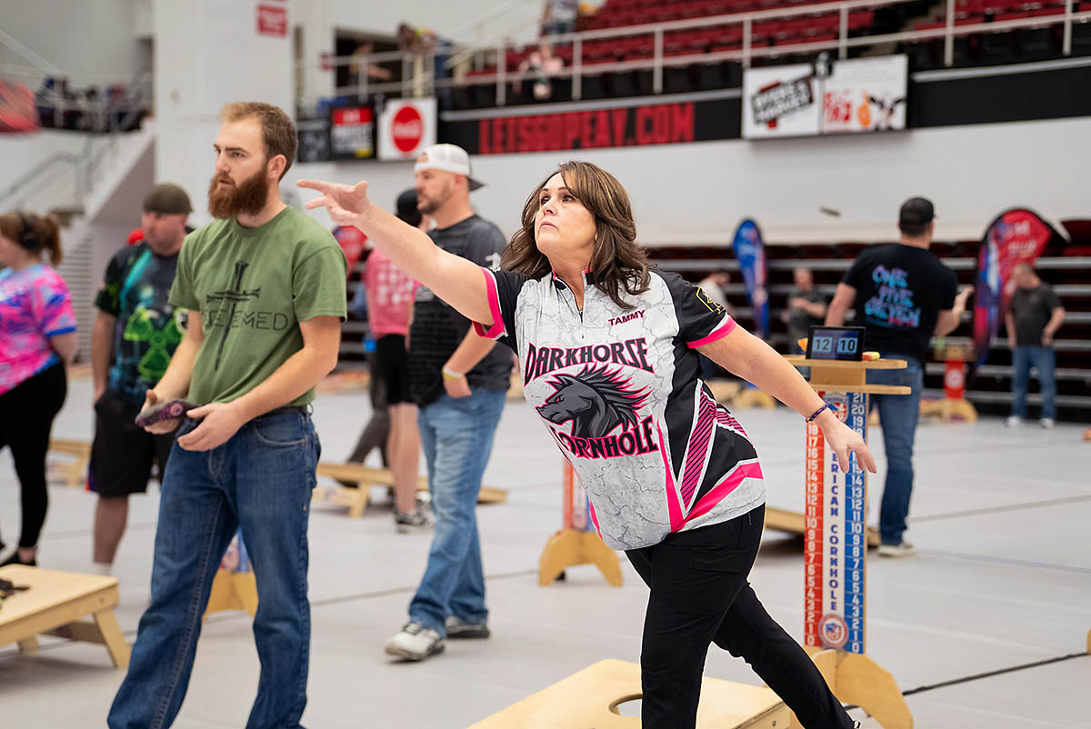 Nearly 1,500 people attended the ACO Cornhole Major event at the APSU Dunn Center in January 2024. (Cultivated Co.)