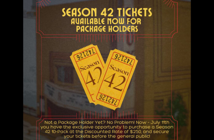 Presale for Roxy Regional Theatre Season 42 Ten-Pack Holders