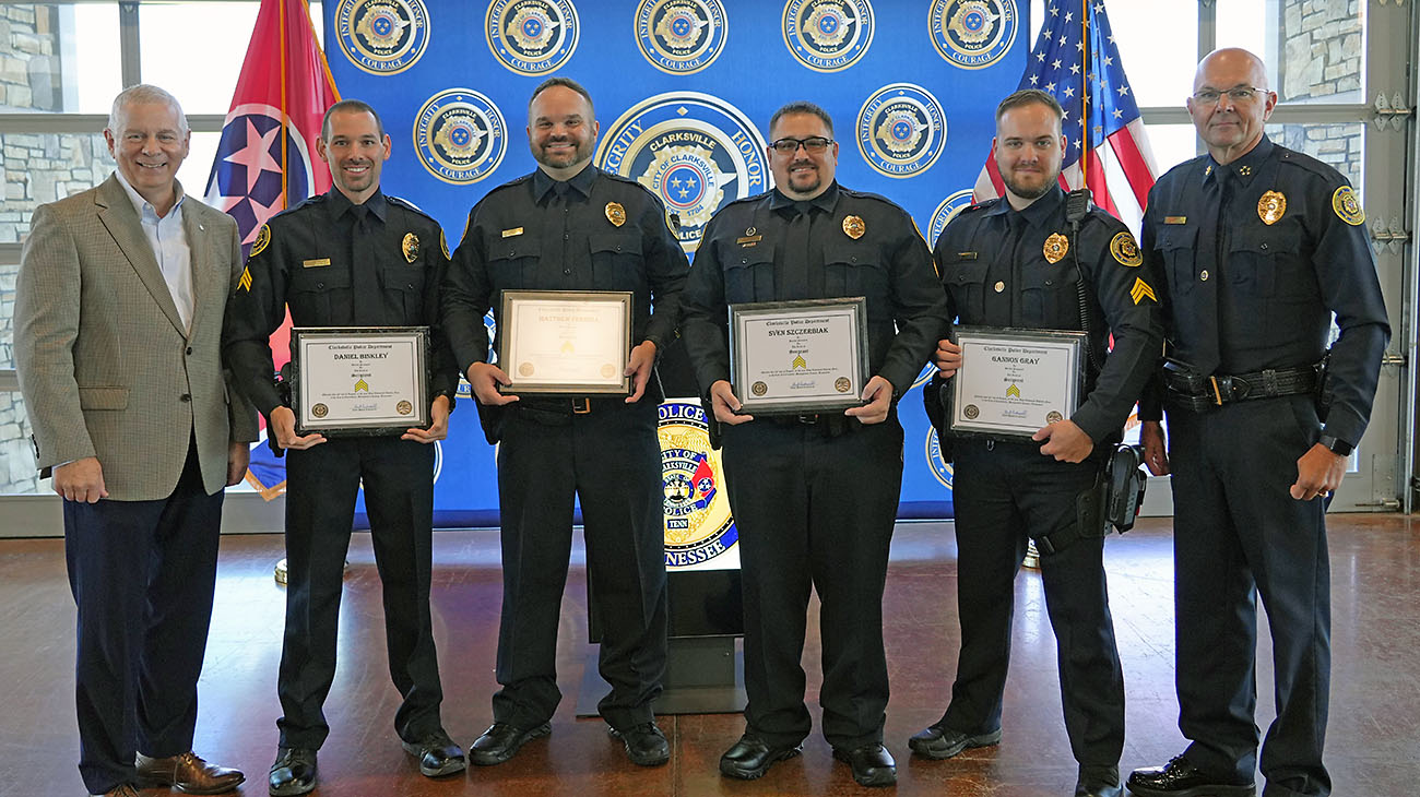 Clarksville Police Department celebrates promotions and awards at August ceremony – Clarksville Online