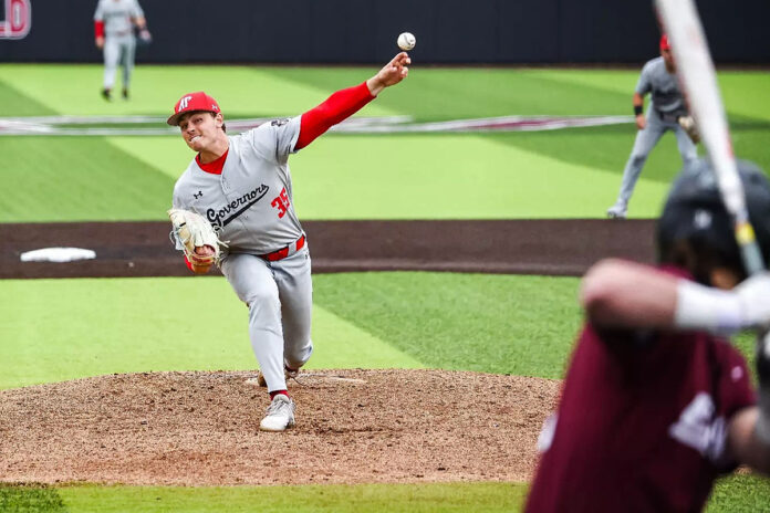 Austin Peay State University Baseball Rides Gavin Braunecker’s Arm to Game One Victory at Eastern Kentucky. (Preston Ludwick, APSU Sports Information)